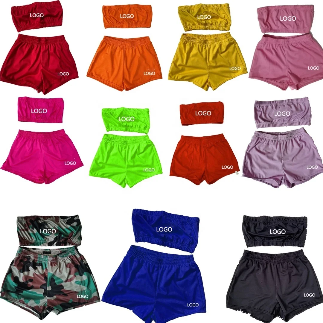

2021 Embroidery Logo summer Tracksuit Women Clothing Two Piece pants Set Short Sleeve Crop Top women joggers shorts sweat suits, Customized color