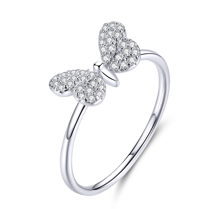 

Classic sterling silver ring butterfly zircon wedding ring sterling silver 925 fine jewelry hot sale 2021