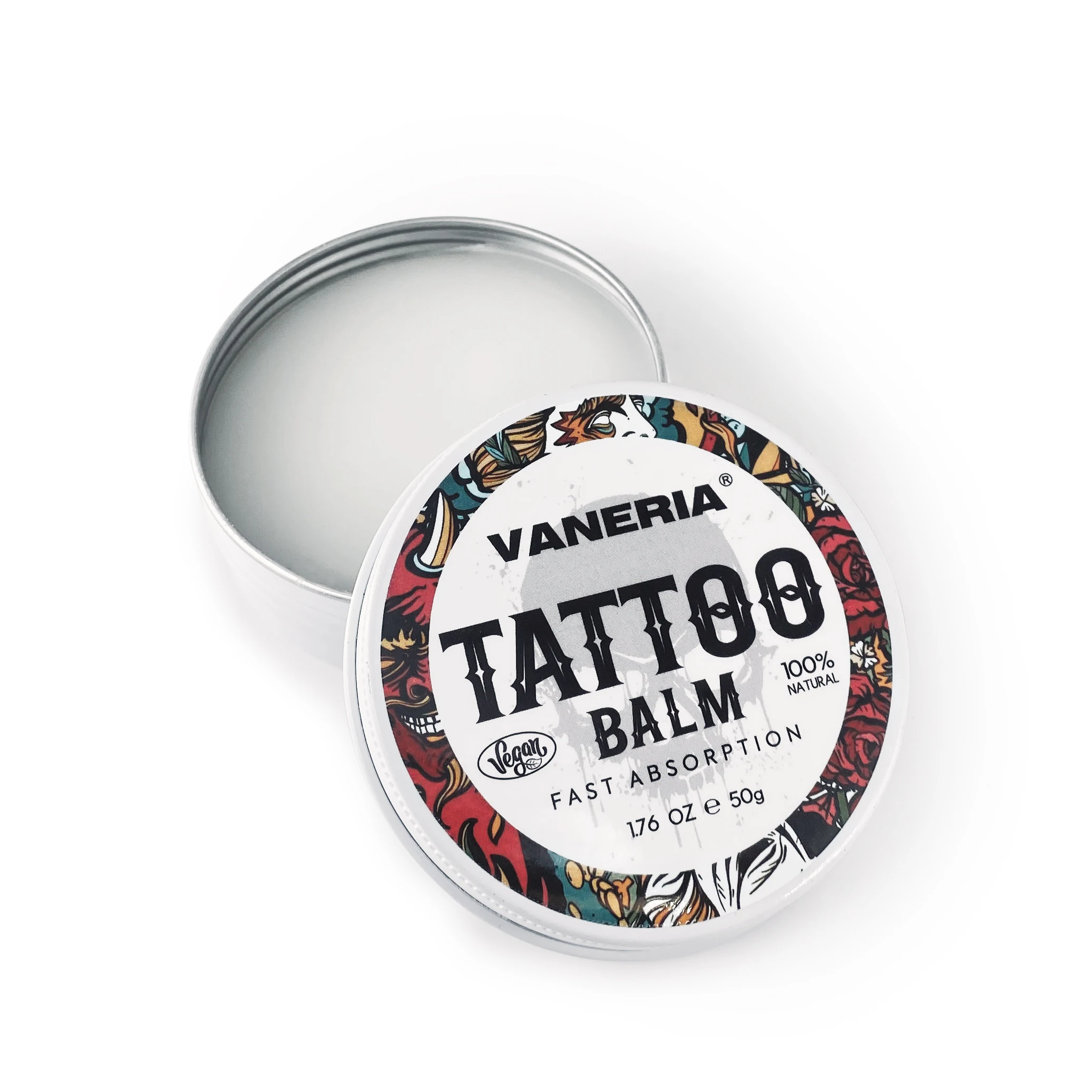 

VANERIA Tattoo Aftercare Organic Soothing Repair Skin Tattoo Cream Private Label Custom Tattoo Aftercare Balm