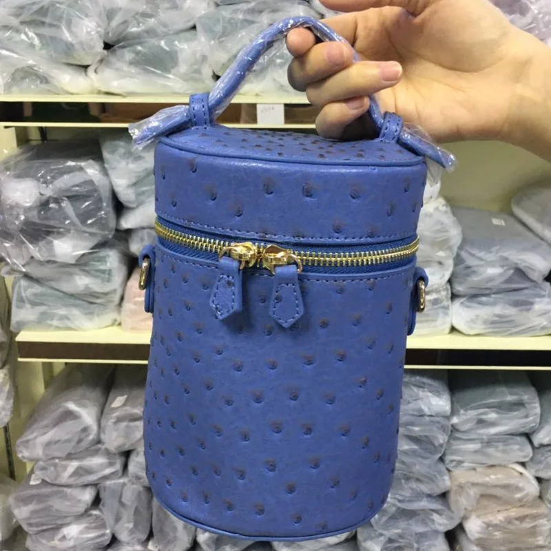 

Fashion Round Crocodile Leather Box Bag Retro Bucket Women Tote Bag Brand Designer Purse