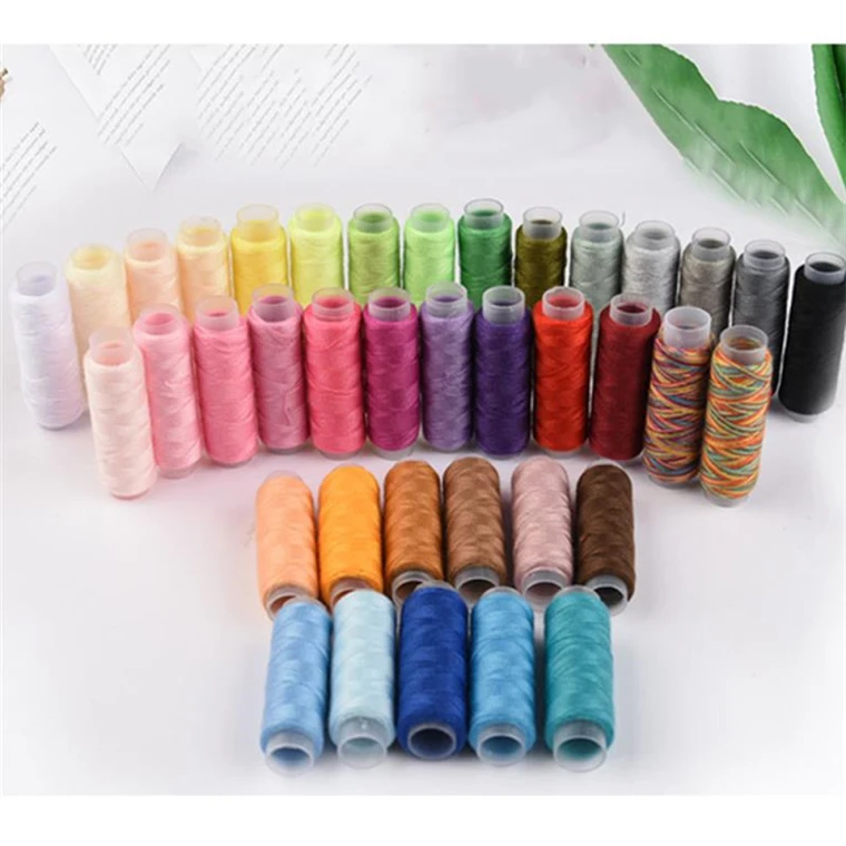 

manufacturers wholesale 39 pcs polyester sewing thread sewing thread set for sewing, 10 colors