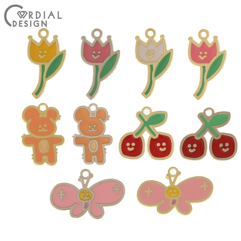 

Jewelry Accessories Cordial Design 100Pcs Choose Paint Effect Jewelry Accessorie DIY Making Multi Shape Jewelry Findings