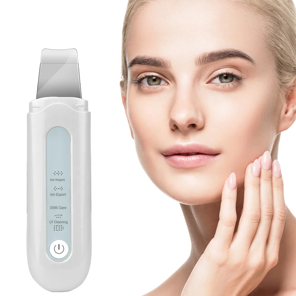 

Rechargeable Multipurpose Daily Skin Care Peeling Beauty Machine Instrument Ultrasonic Skin Scrubber, White