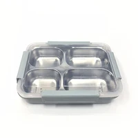 

304 Stainless Steel Thermal Lunch Box with Compartments and Plastic Food Containers Bento Insulated Lunchbox for Students