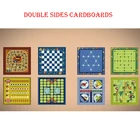 Family fun 16 in 1 Children Multi-Function magnetic chess solitaire table Board Chess Game Toy Aeroplane Checkers Chess Set