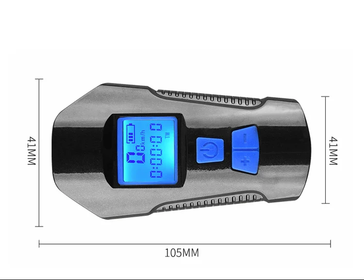 Waterproof Bicycle Light USB Charging Bike Head Light Flashlight Speed Meter LCD