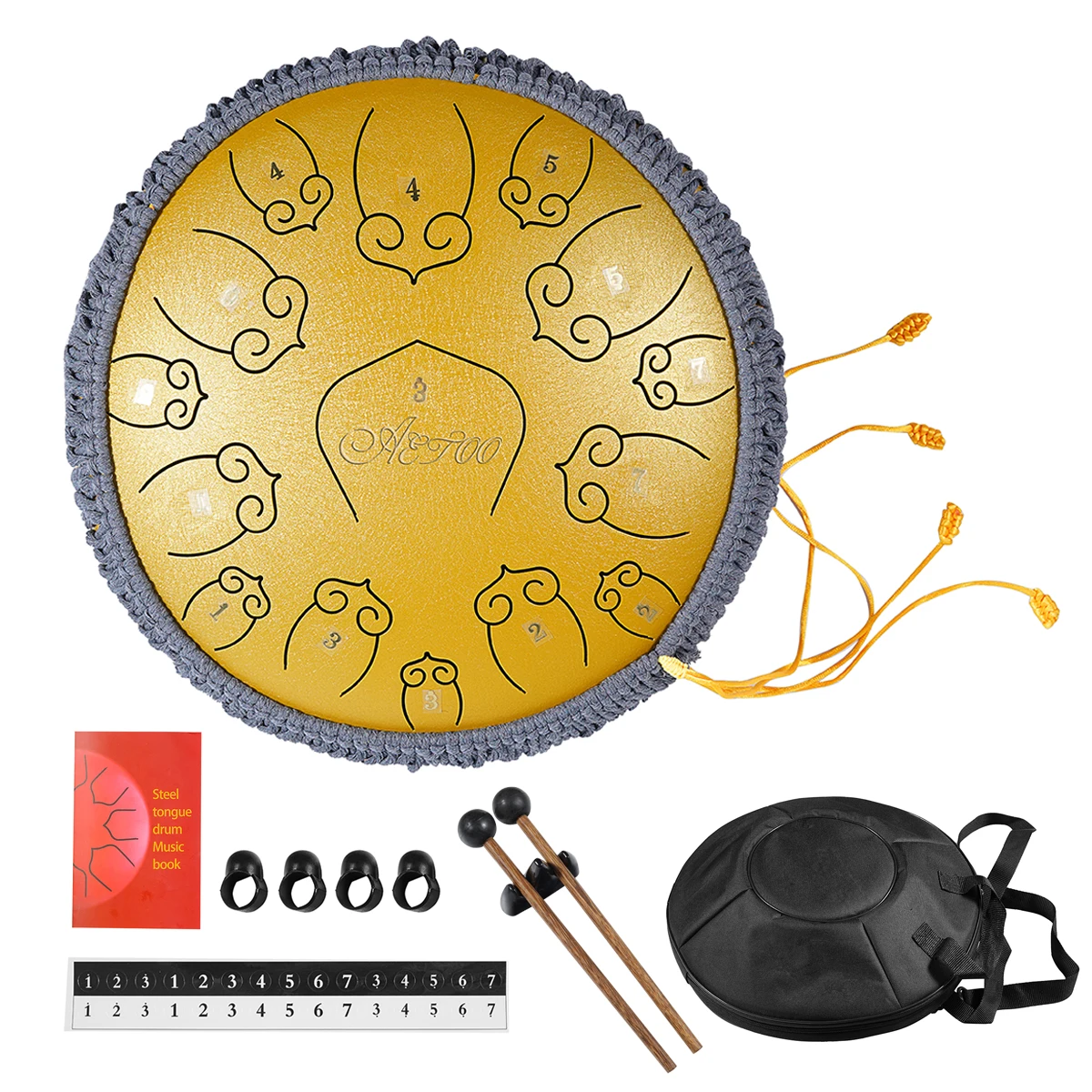 

Corlorful Material 14 Inch Steel Tongue Drum Tongue Drum Alloy