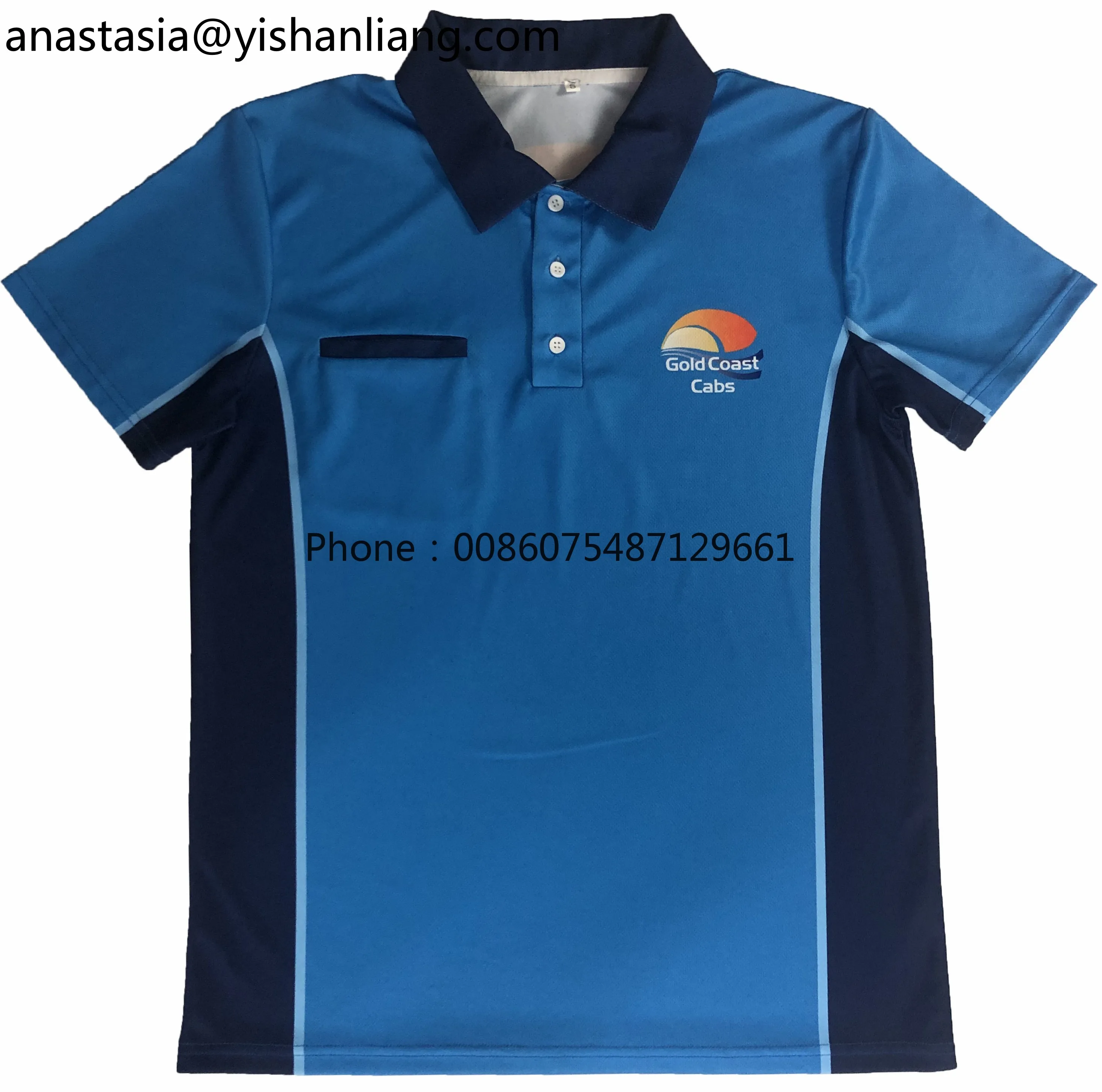 
OEM custom short sleeve polo shirt high quality work wear uniform for unisex 100% polyester advertisement shirt for business 