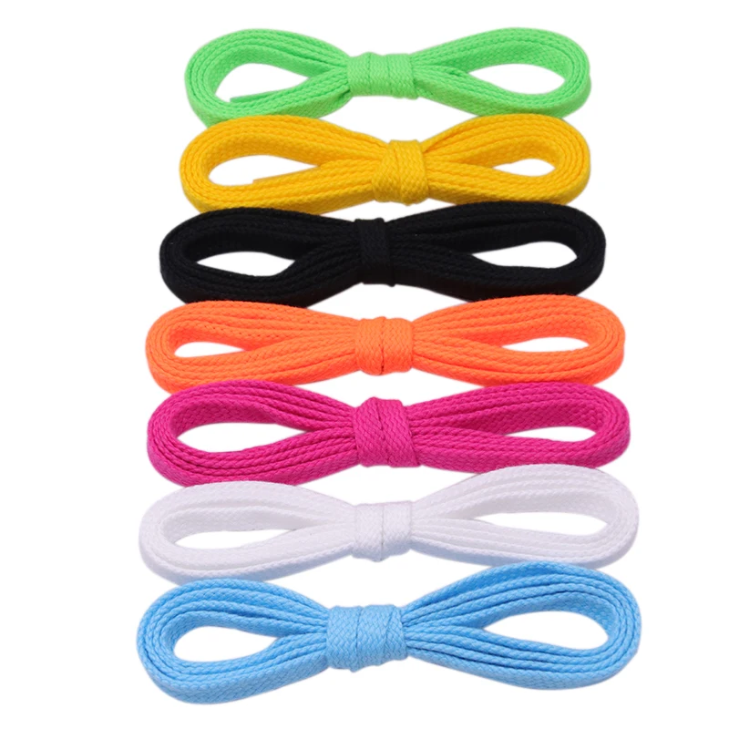 

Weiou Pure Multicolored Fashion Support Custom Length And Width Flat Polyester Shoelaces For Sport Sneakers, Customized