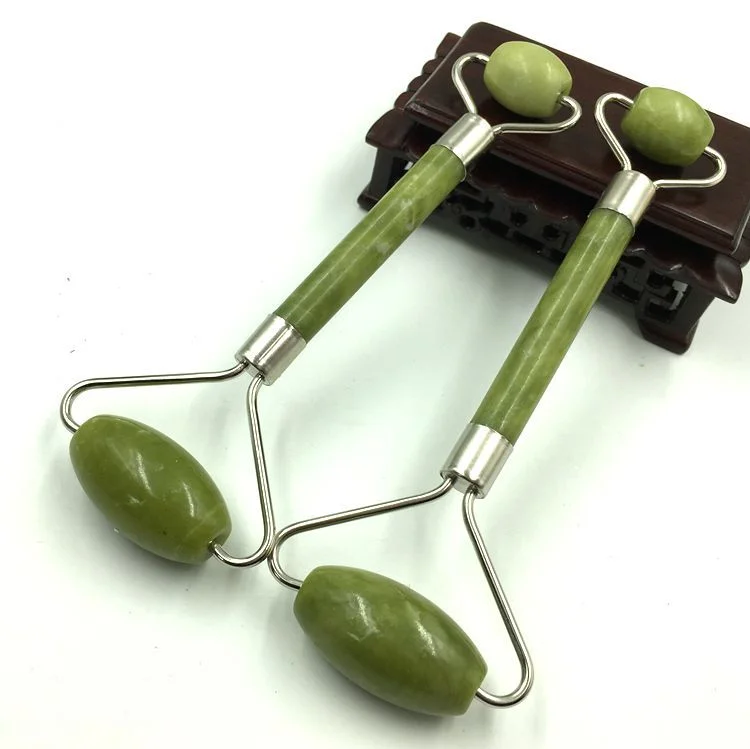 

100% Natural XIUYAN Jade Stone Face Roller Facial Massager Authentic Green Quartz Xiuyan Jade Roller MASSAGE tools