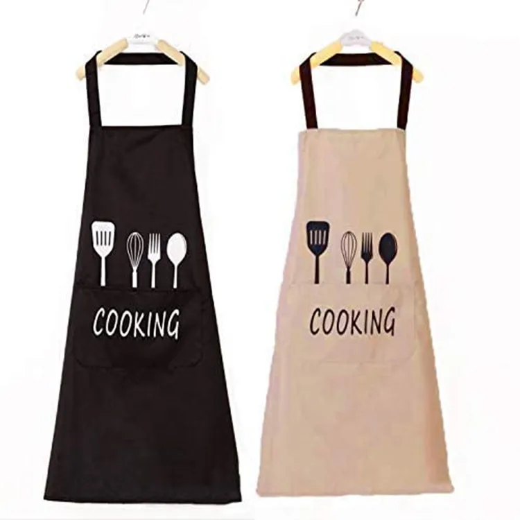 

Gujia Unisex Adult Kitchen Barbecue Pocket Washing Waterproof Oil Proof Work Cooking Apron, White,khaki, black, red