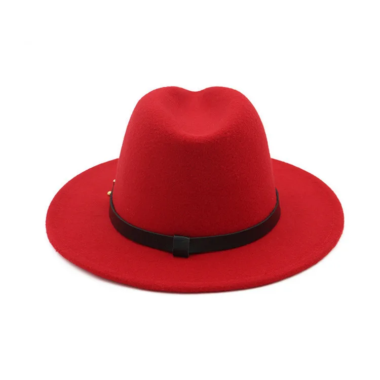 Chic M Felt Panama Hat Wool Wide Brim Fedora Trilby Hats For Women Men