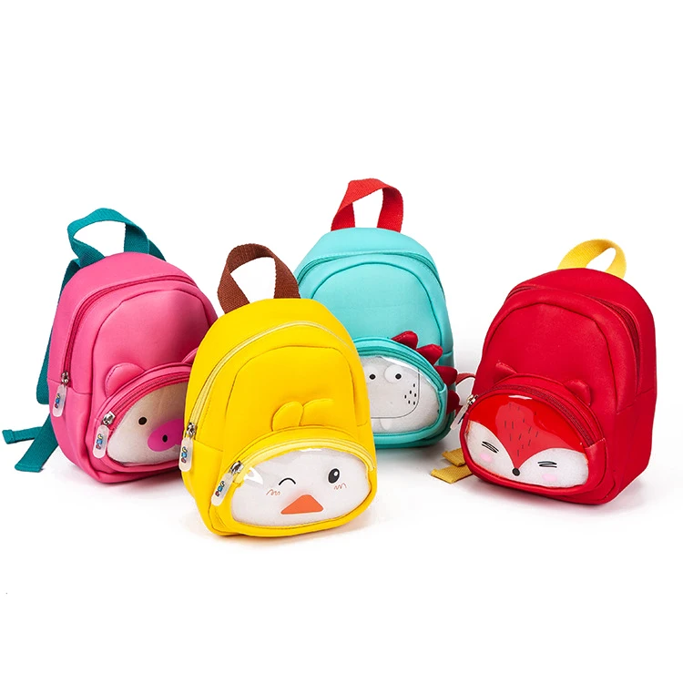 

Toddler Waterproof Preschool Backpack, 3D Cute Cartoon Neoprene Animal School bag for Kids, As sample or customzied