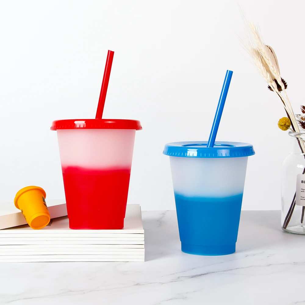 

Magic Coffee Mug Temperature 16 Oz Small Cold Custom Wholesale Plastic Color Changing Cup