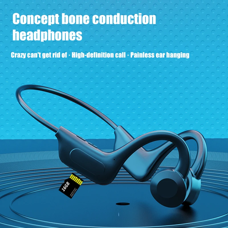 

support 32g sd card IPX8 waterproof VG02 open ear wireless bone conduction headphone