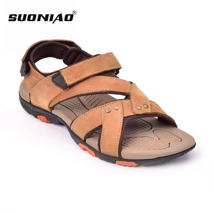 

sandalias Summer Beach Rubber Sole Footwear Fashion Leather Sandals For Men