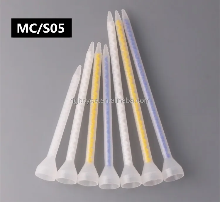 Disposable Epoxy Static Mixer For Dual Cartridge Plastic Static Mixer