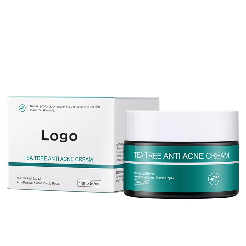 

OEM Cremas Faciales Tea Tree Oil Acne Cream Soin De La Peau Face Care Moisturizing Scars Acne Remove Cream Natural Face Cream