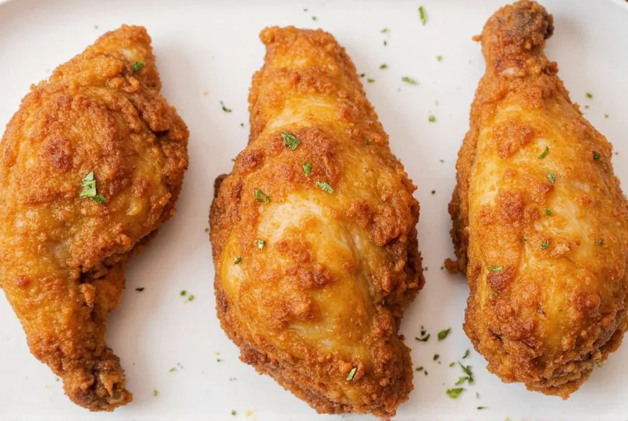Frying chicken in a cast iron skillet