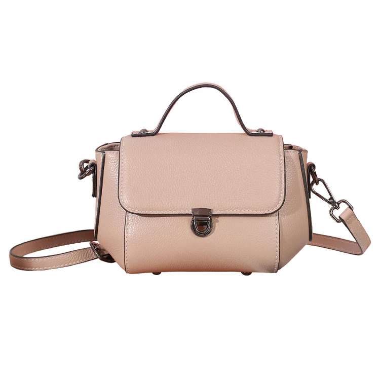 

EGL101 2022 new design casual solid color one-shoulder bag genuine cowhide leather bags women handbags