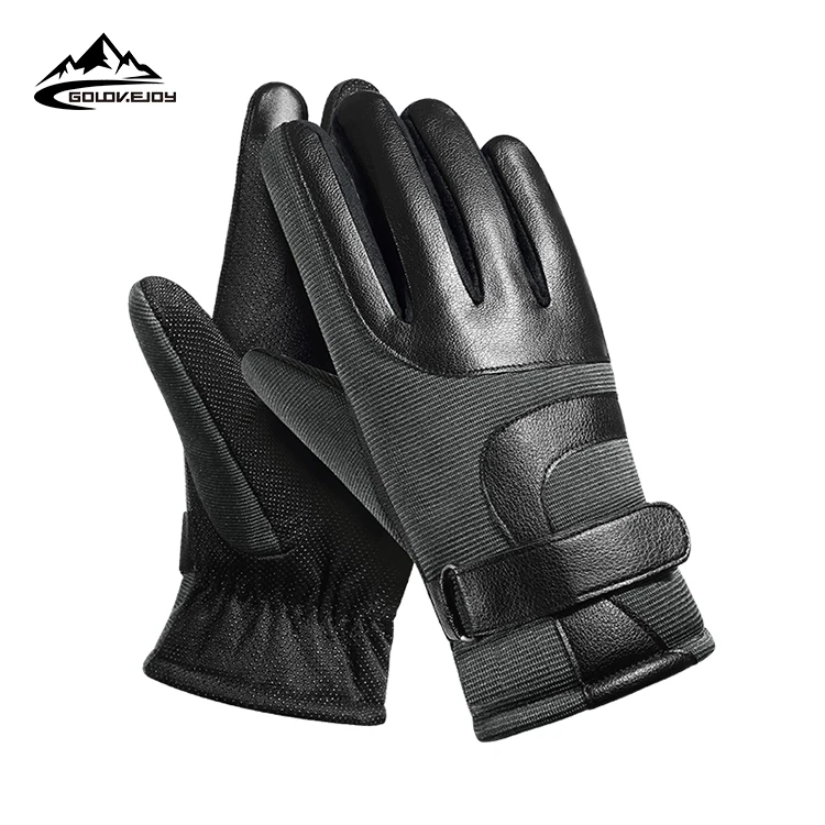 

GOLOVEJOY DB01 Winter Outdoor Touch Screen Warm Bike Sports Cycling Exercise Gloves Waterproof Leather Gloves For Men, Has 5 colors