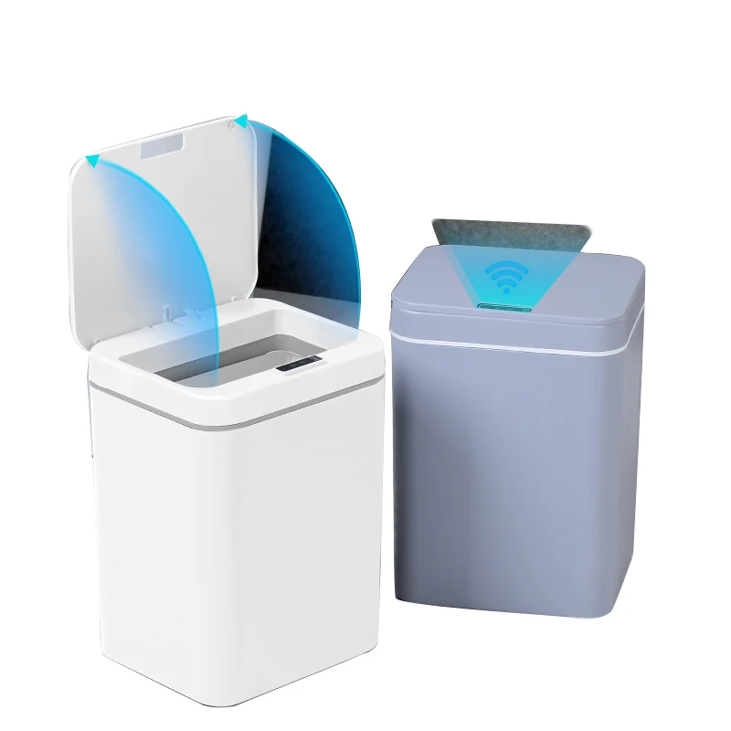 

14L Bin Waste Electric 2021 Trash Can Intelligent Sensor Kitchen Gadget Appliances Every Cool Chinese Smart Home Gadgets, White ,pink ,gray