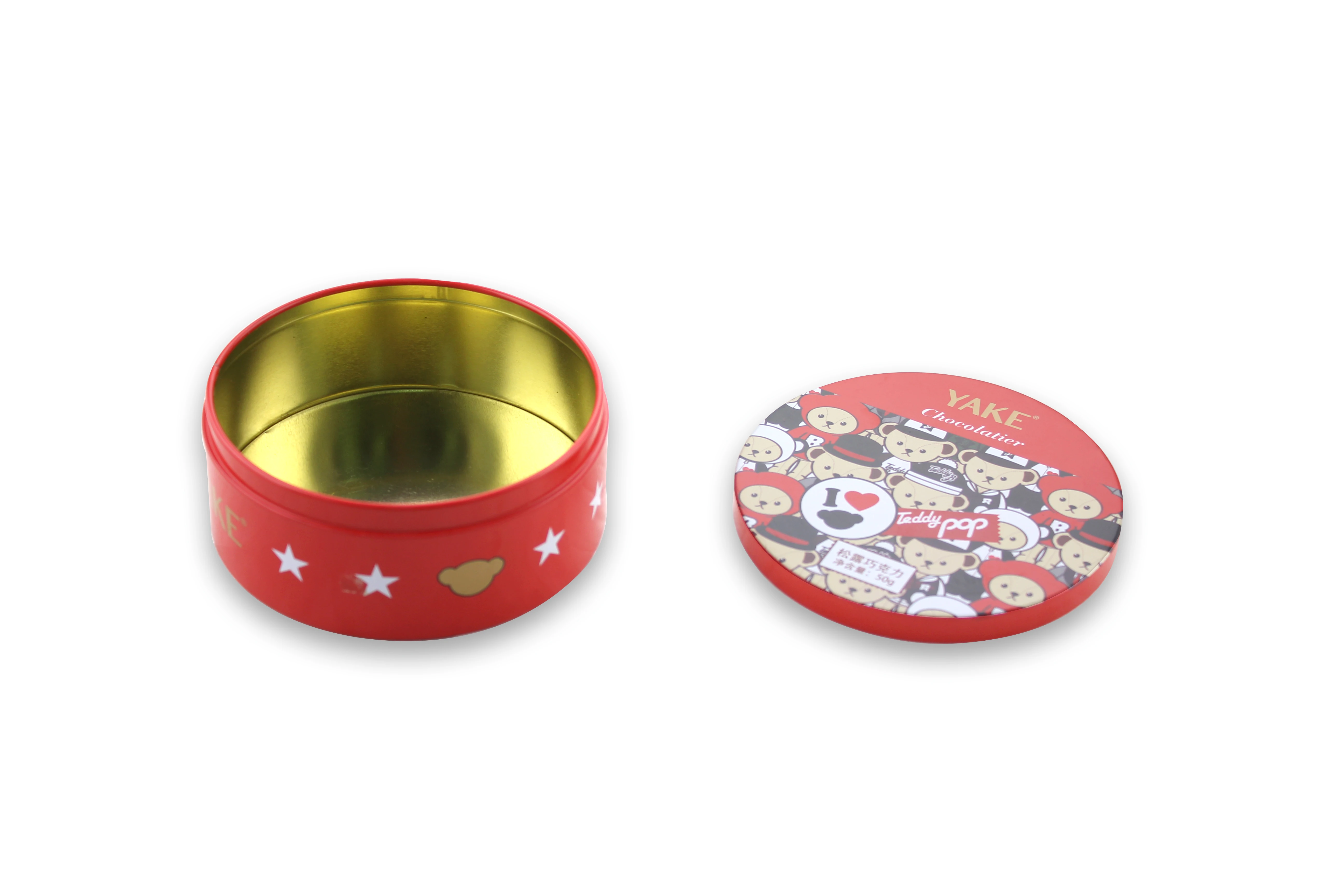 
T-Y010 Cat food storage cylinder tin box biscuits candy craft storage box 