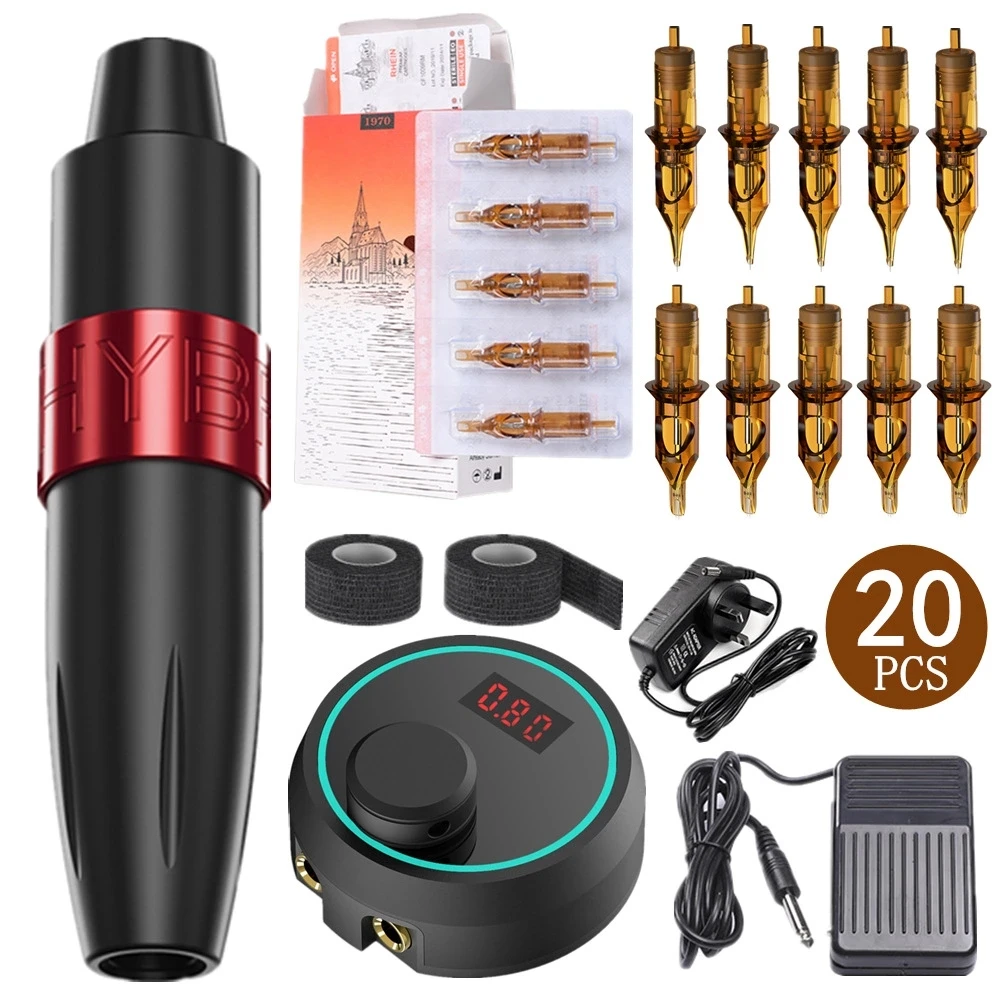 Professional Rotary Tattoo Machine Needles Gun Accessories Tool Set