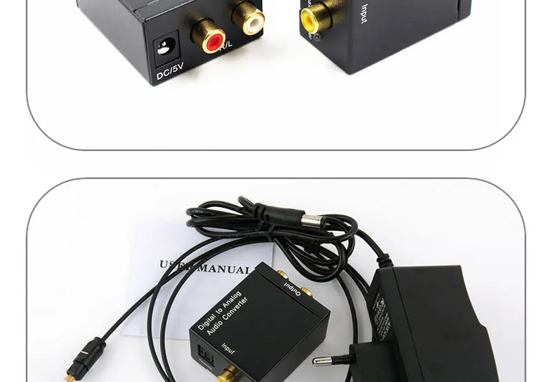 Digital Optical Coaxial S/pdif Toslink To Analog Rca R/l Audio Converter Buy S/pdif To R/l