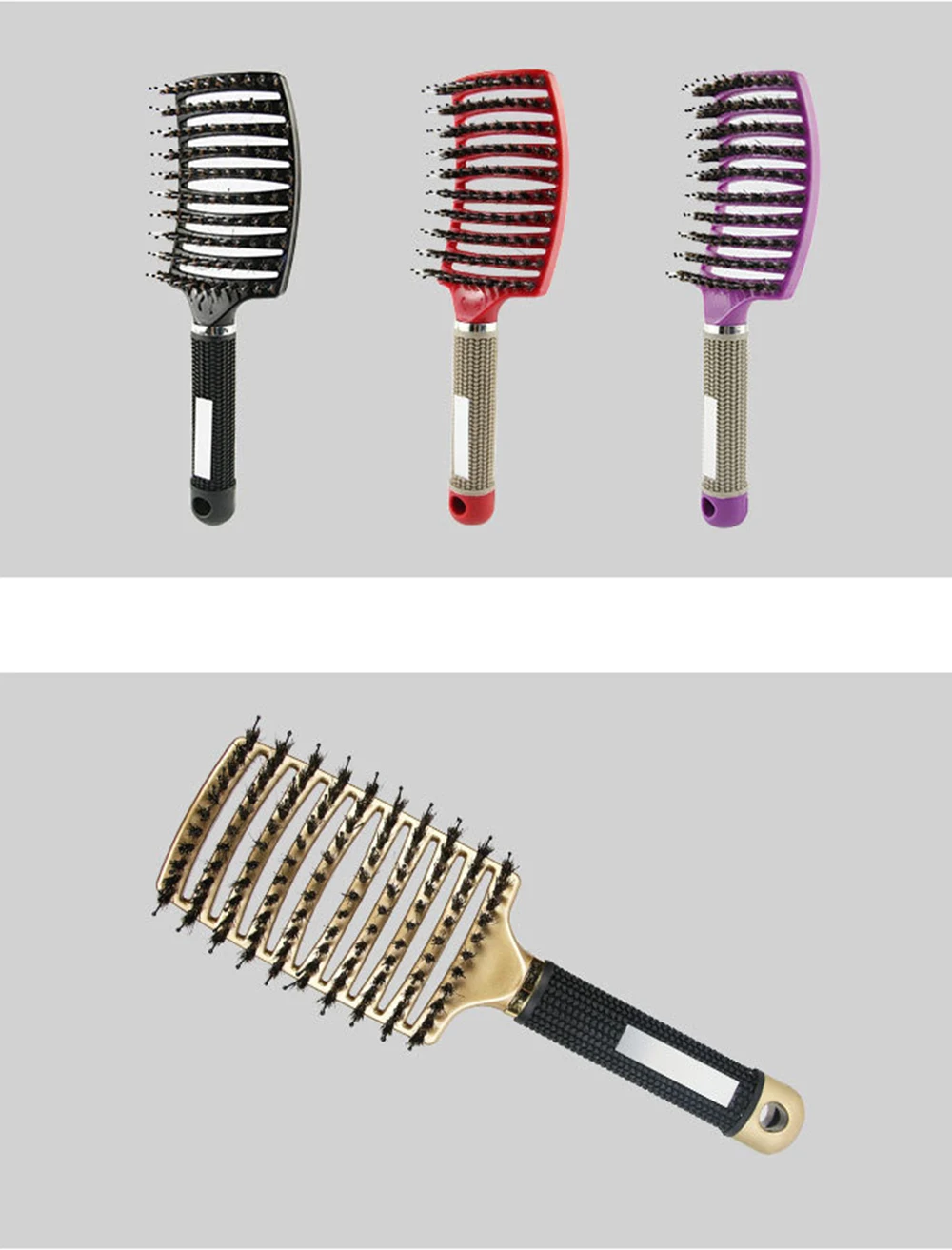 Professional Hair Comb hair Brush Women paddle brush with Bristle&Nylon Salon Styling Hairdressing Tools.jpg