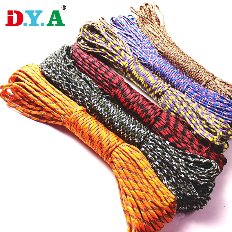 Colorful 4mm Nylon Cord Para Cord 7 Strand Para Cord for Outdoor Tent DIY Bracelet