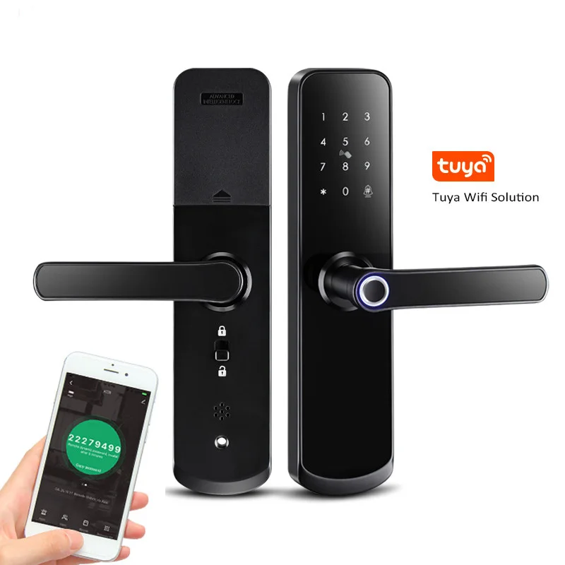 

Tuya Smart Lock Phone App Control Fingerprint Electronic Remote Code Hotel Apartment Home Smart Door Lock