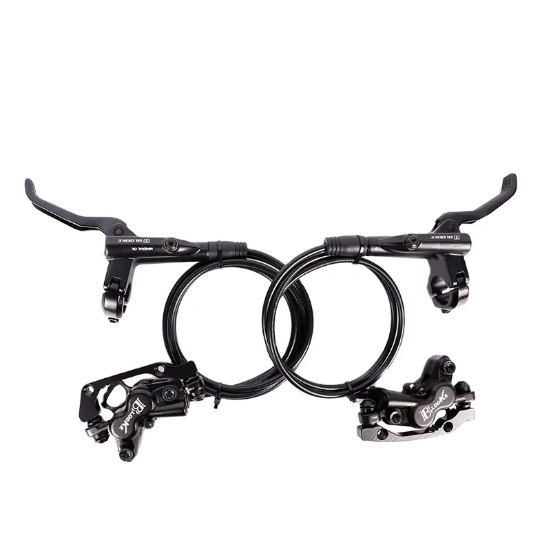 

BLOOKE Customized 4 Piston M6020 Front Rear Hydraulic Bike Disc Brake Integrated Oil Cylinder Bike Disc Brake, Black