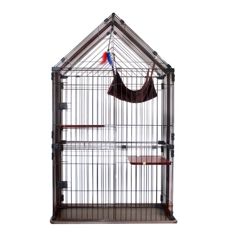 

luxury three layers pet house large metal pet cat strong cage