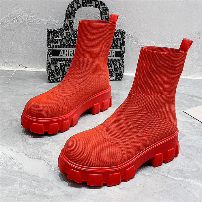 

R2808-wholesale knitting warm martin boots women's casual shoes women winter boots, Picture