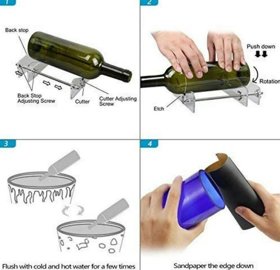 
Factory Price High Quality 3-12mm Cutting Thickness Glass Bottle Cutter Diamond Cutter Bottle 