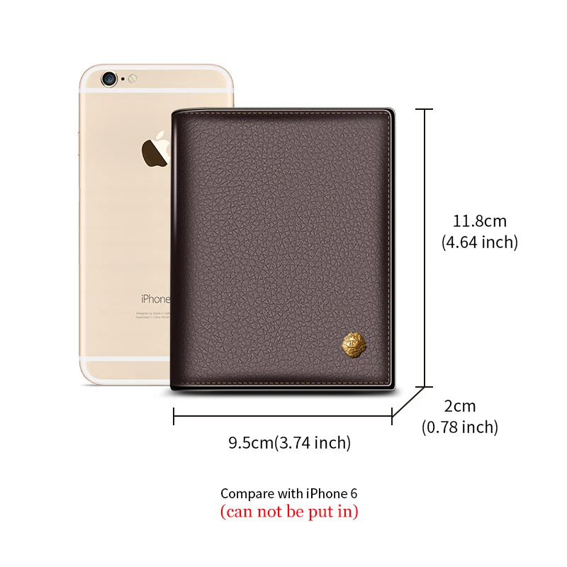 

Laorentou Men Genuine Leather Casual Wallet for Men Short Wallet Standard Wallets Card Holders Vintage Luxury Man Purses