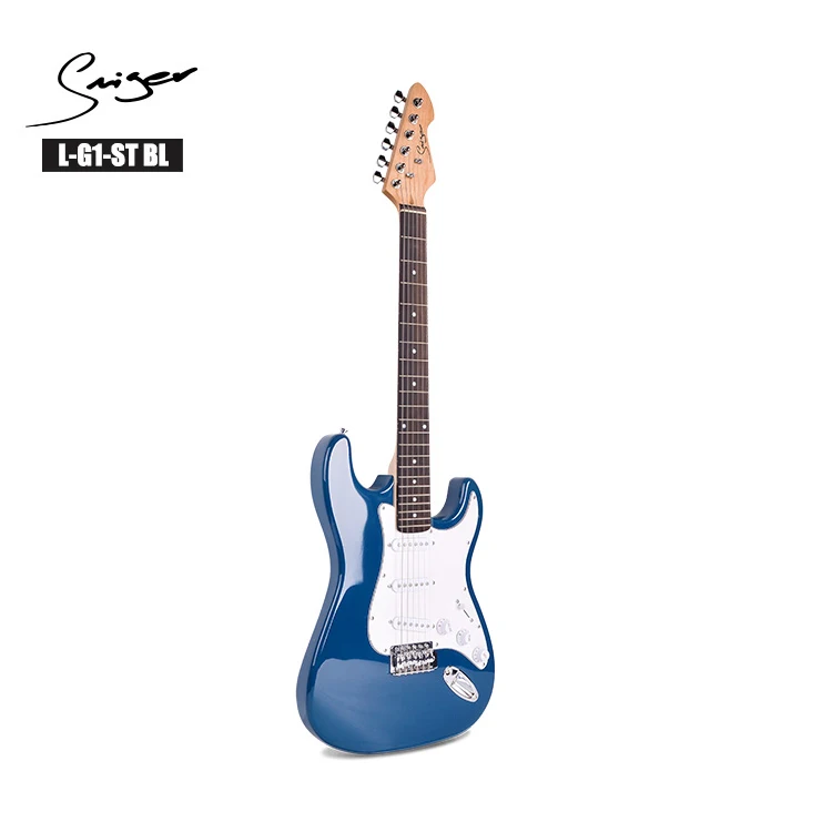 

6 string electric guitar maple neck ST guitar kit made in china, Blue(4 available colors)