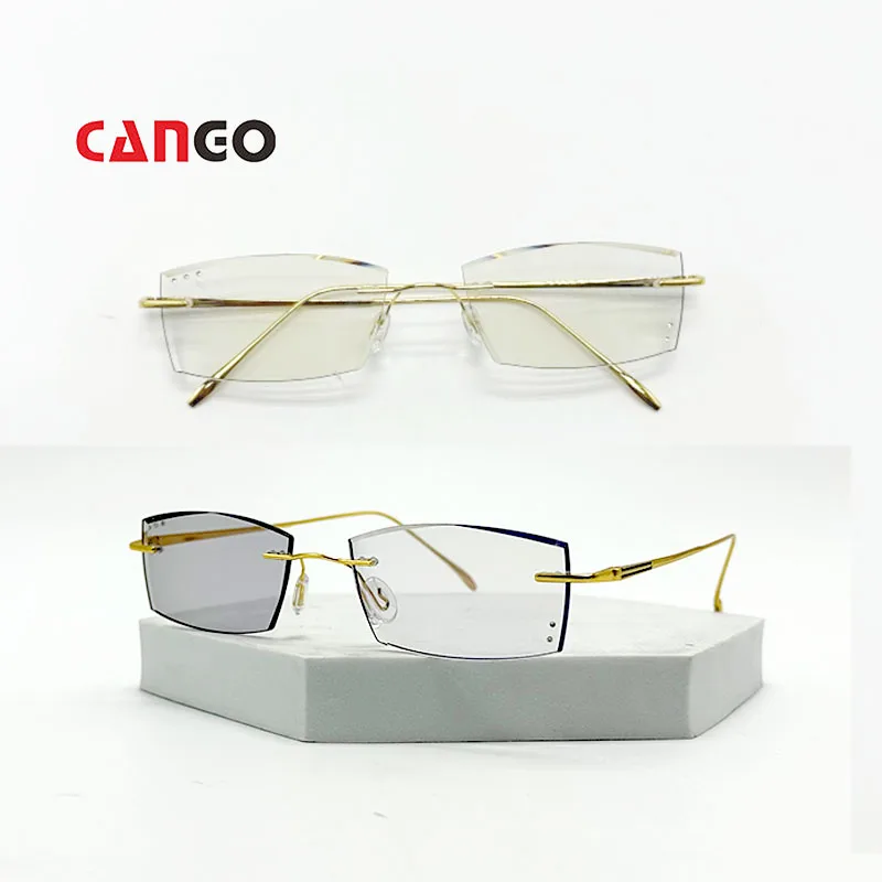 

Computer anti blue light glasses color changing sunshine uv400 metal frame