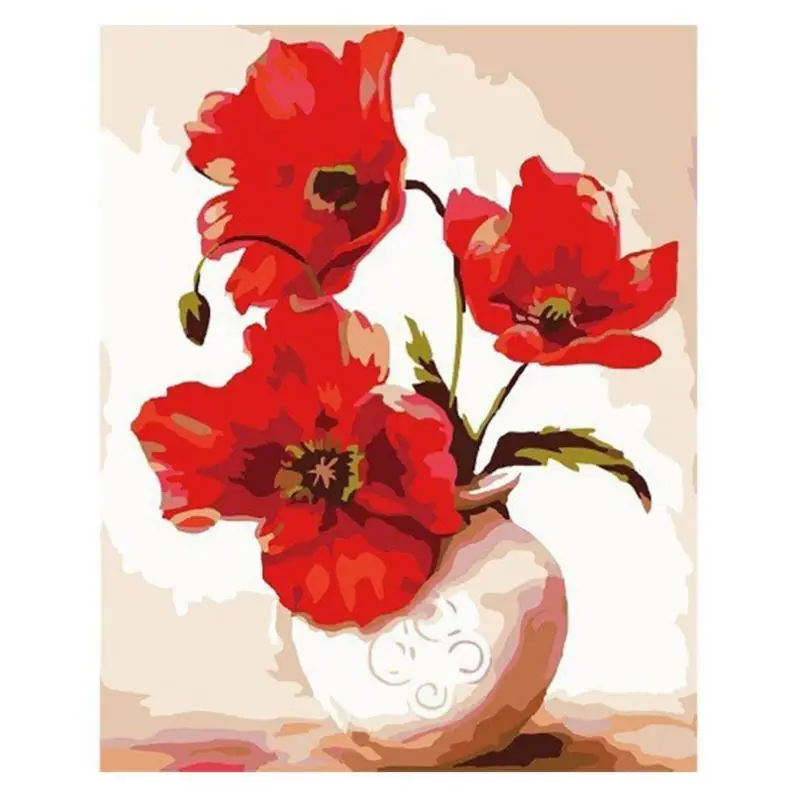 

Hot Style Flower Painting By Number Artwork Paint Kits Oil