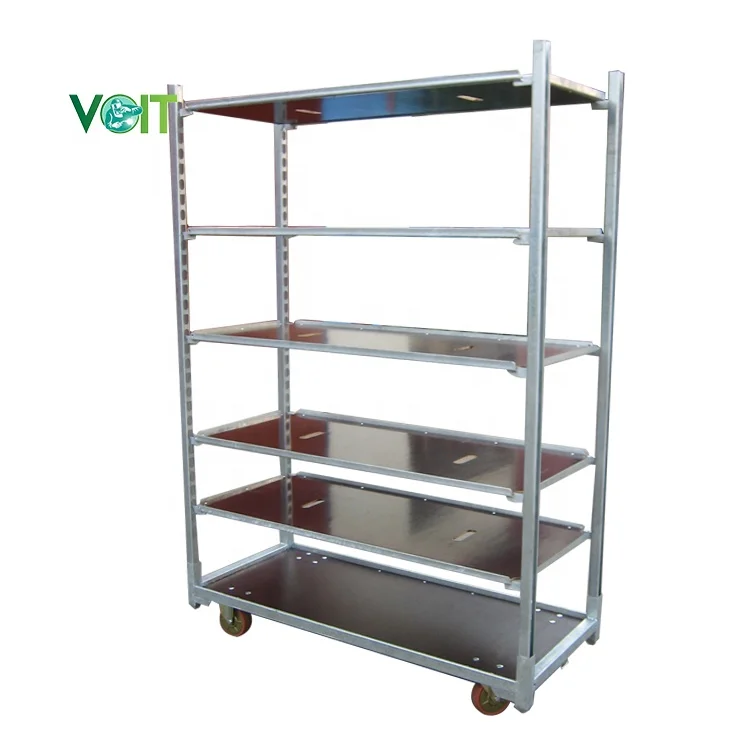 

Hot sale 4 wheels steel danish nursery plant flower shipping carts for sale