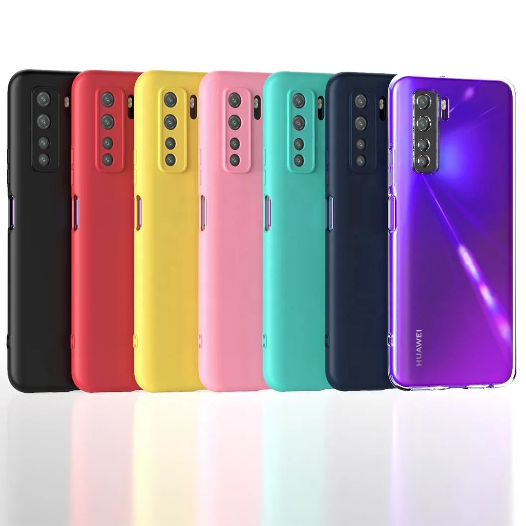 

2020 Amazon Hot 7 Colors TPU Soft Matte Silicone Shockproof Candy Phone Case For Huawei Nova 7 SE