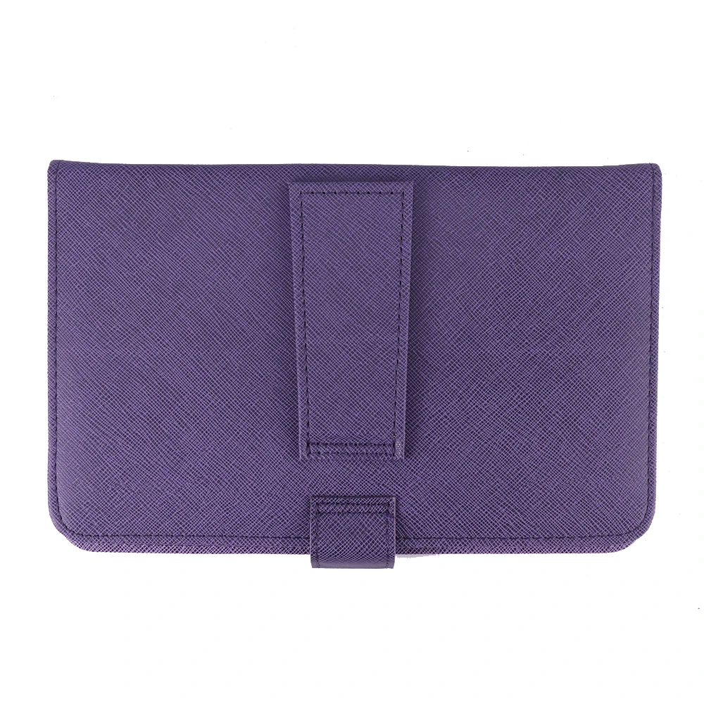 

Portable PU Leather Wireless Keyboard Case Protective with Phone Clip Case Holder Full Protection, Purple