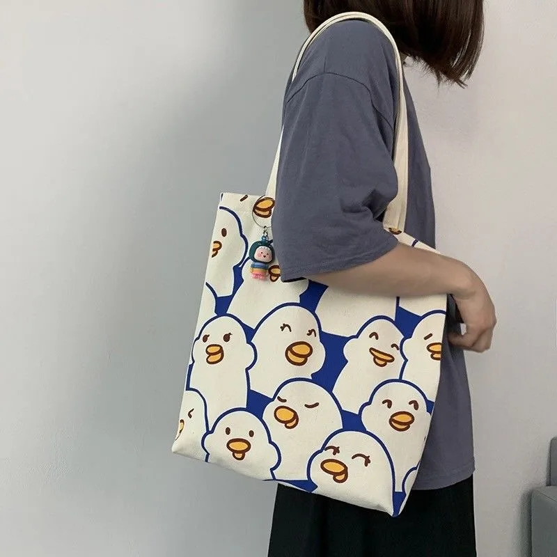 

new design wholesale large shopping shoulder bags cotton student girl women's custom duck heavy duty canvas tote bag