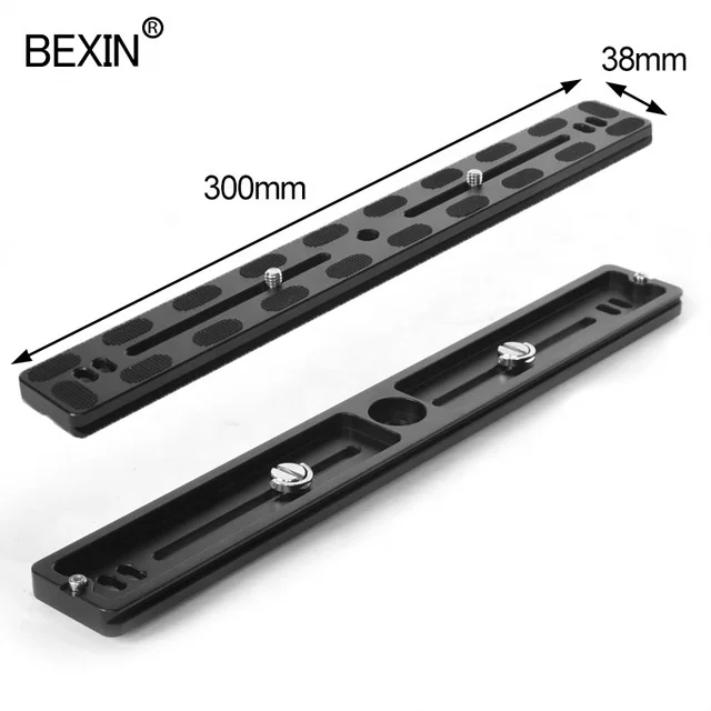 

PU-300A Quick Release Plate 300mm Long Plate With 1/4 Inches Screw For Tripod Plate Mount Professional Long Adapter Clamp Camera, Black