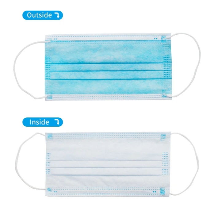 CE and FDA certificates Non-Woven 3 Ply Dust Masks Anti dust Earloop 3Ply Protective Pollution Disposable  Face Mask
