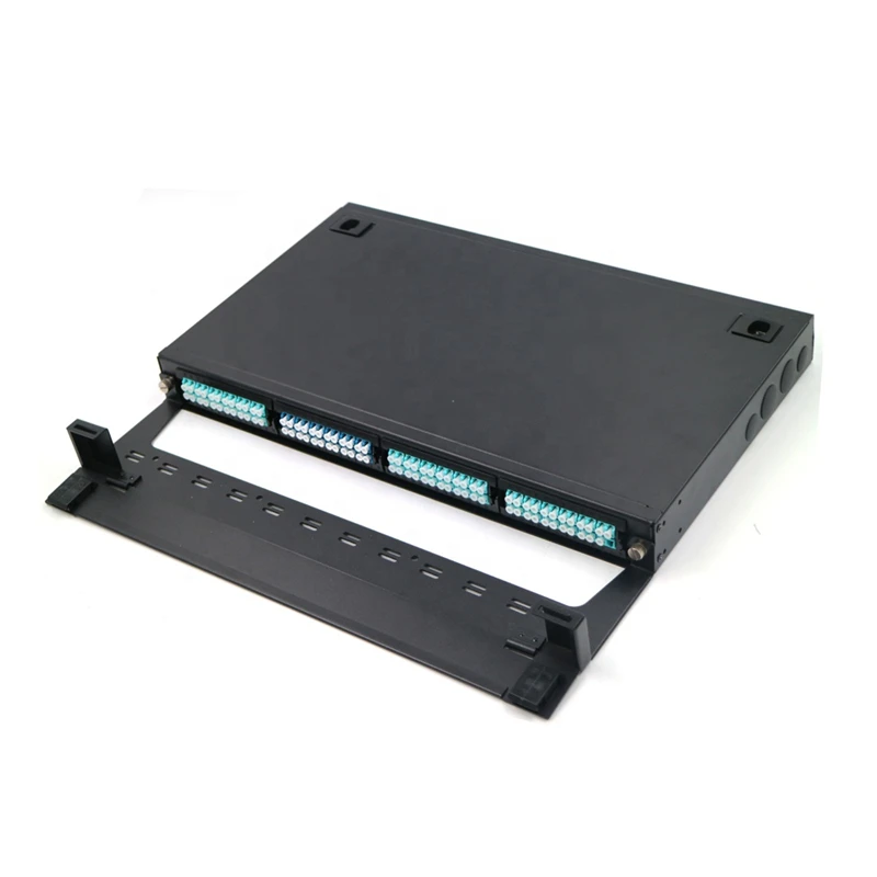 product-750-750 1U 96 cores MPO MTP cassettes Patch Panel Sliding Guided Fiber Optic Customized Design