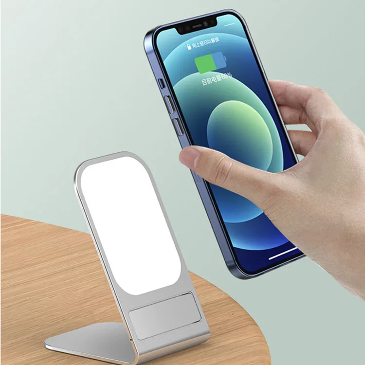 

2021 Drop Shipping for 15W Magnetic Fast Qi Wireless Charger Stand Wireless Moble Phone Holder, Black or silver