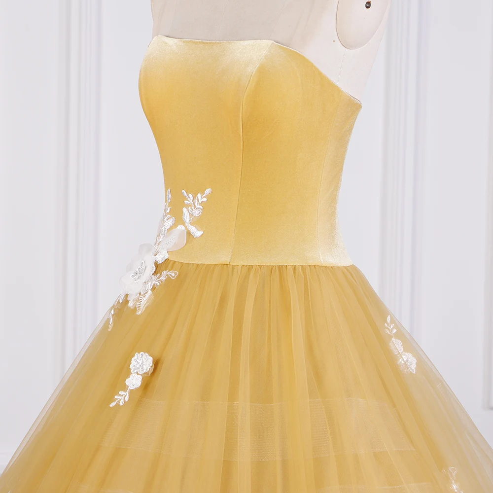 西方奢华手工 3d 花朵水晶夜晚甜蕾丝连衣裙女装颜色花长晚礼服舞会