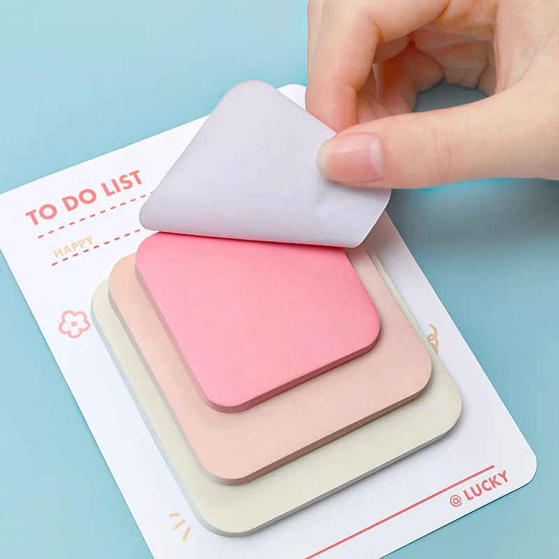 

90pcs/pack Sticky Notes Color Good-looking Ins Style Note Paper Student Message Note Sticker Can Be Pasted Notepad
